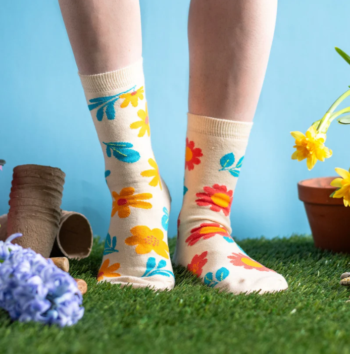 Fun Flowers Socks