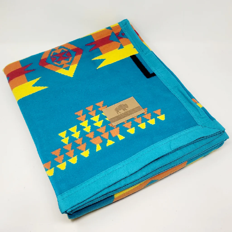 Boy Chief Mountain Blanket Blue