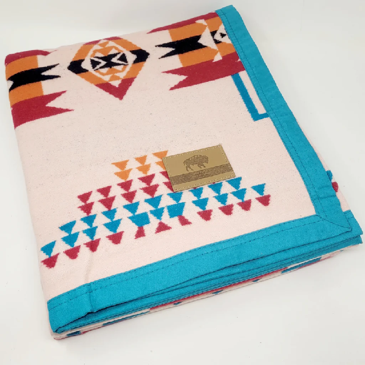 Boy Chief Mountain Blanket Pink