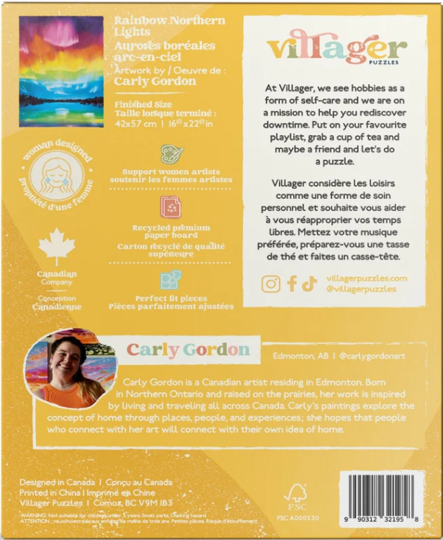 Rainbow Northern Lights 500 Piece Puzzle