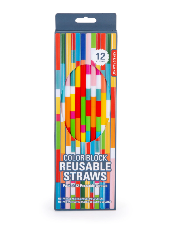 Colour Block Reusable Straws