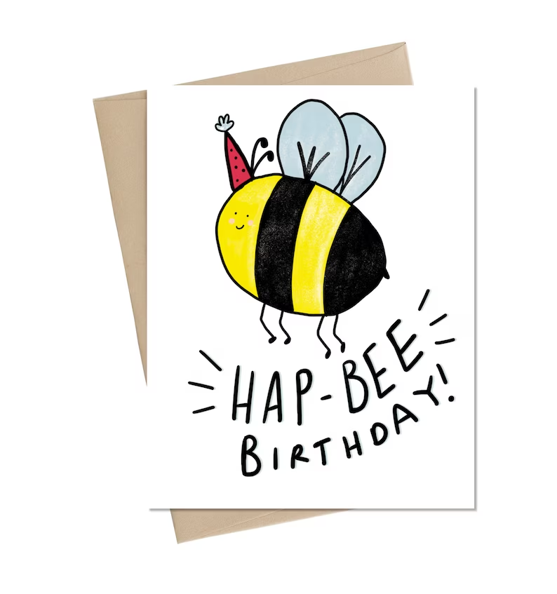 Hap-Bee Birthday Card