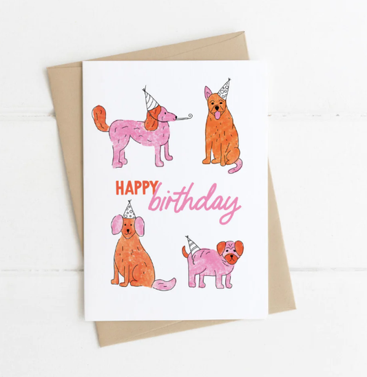 Happy Birthday Dogs Card
