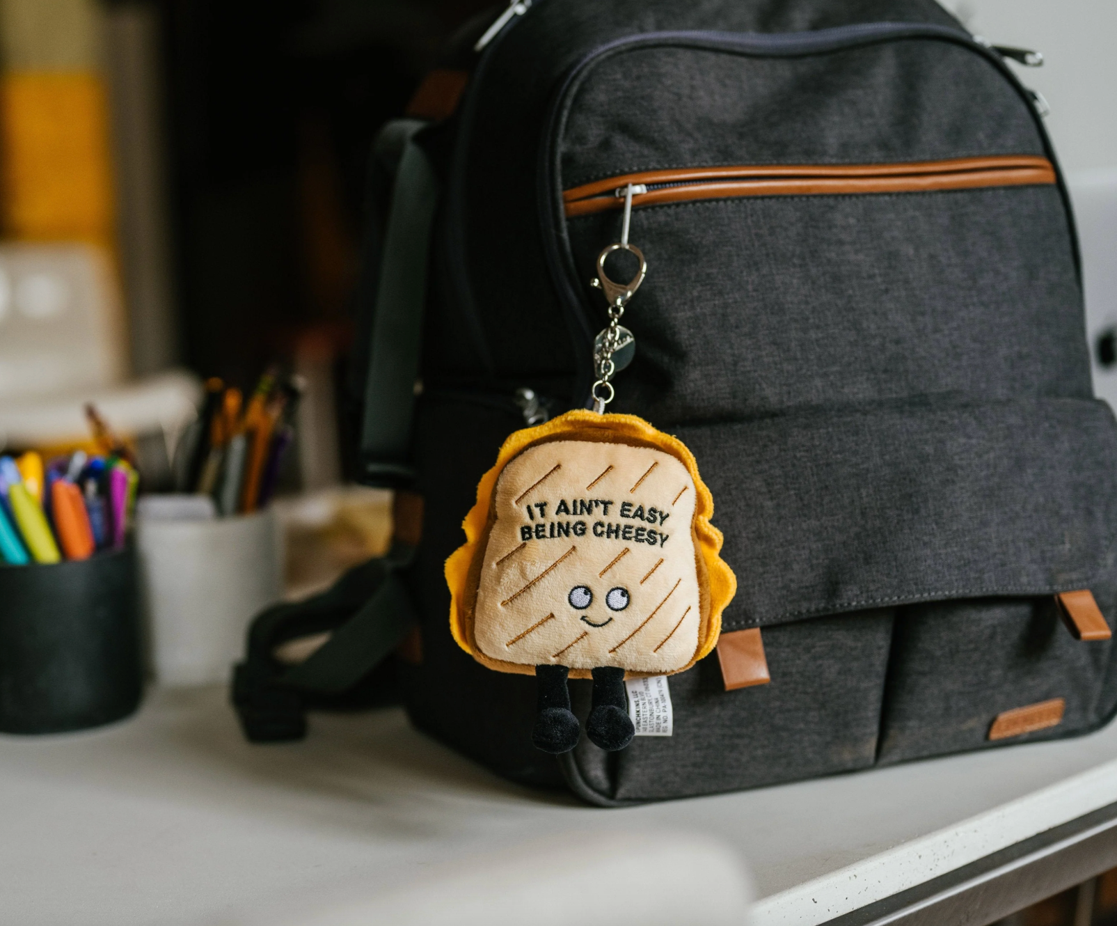 Grilled Cheese Plush Keychain